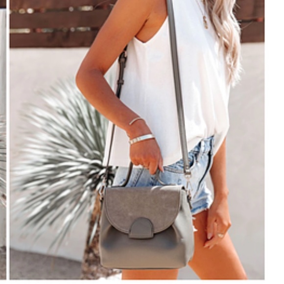 NWT VICI ALANA CROSSBODY GENUINE SUEDE & FAUX LEATHER BAG PURSE IN SAGE - Picture 3 of 4